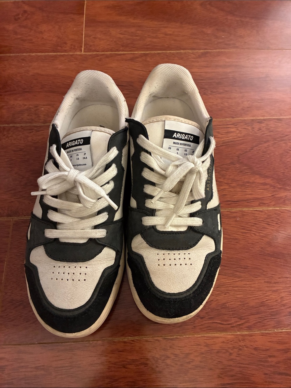 Axel Arigato Black and Cream Women's Low-Top Sneakers